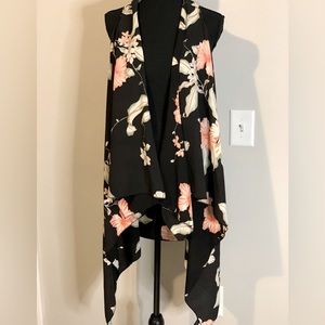 Black Floral Shawl Cover